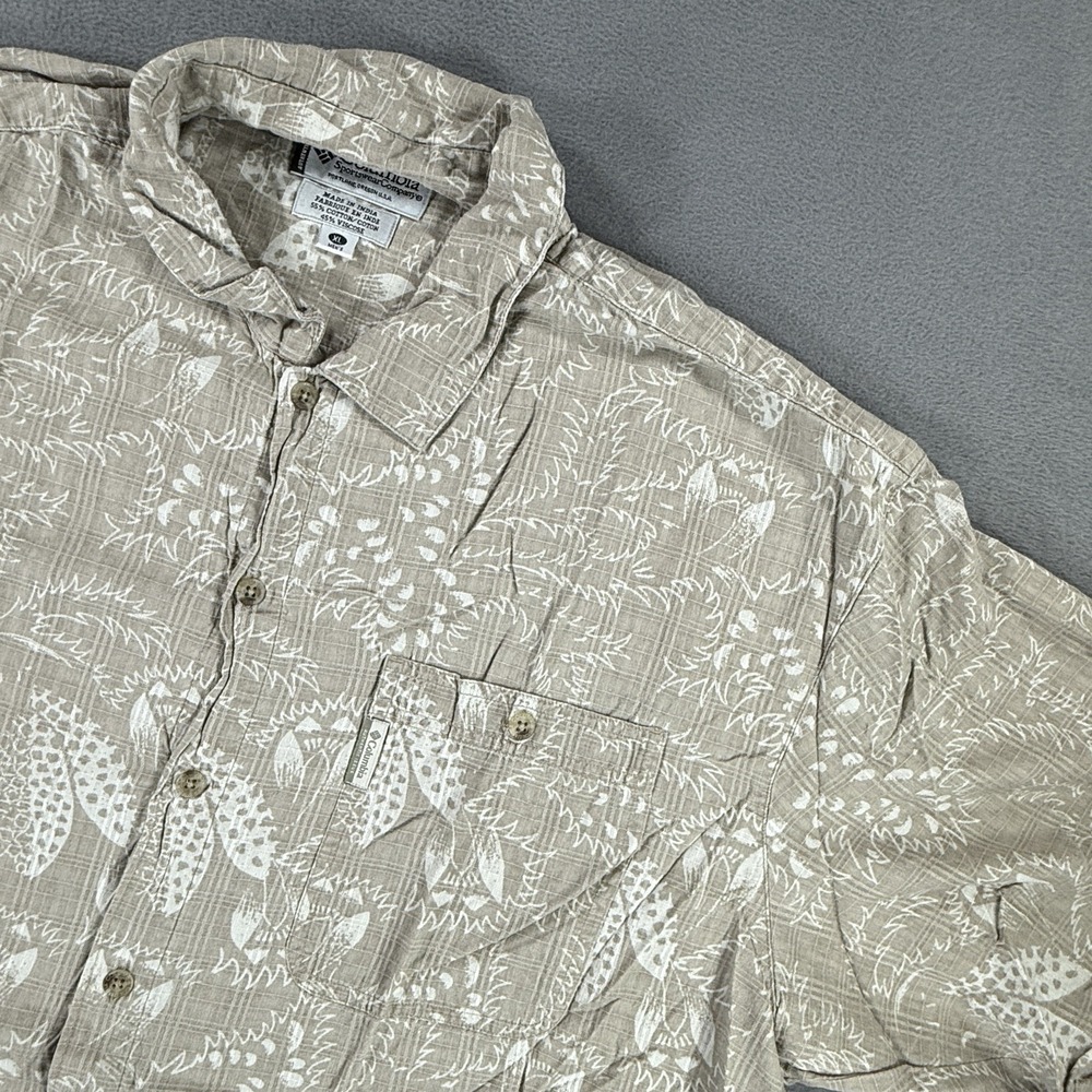 Columbia Sportswear Hawaiian Polynesian Button Outdoor XL Shirt Camp‎ Shirt